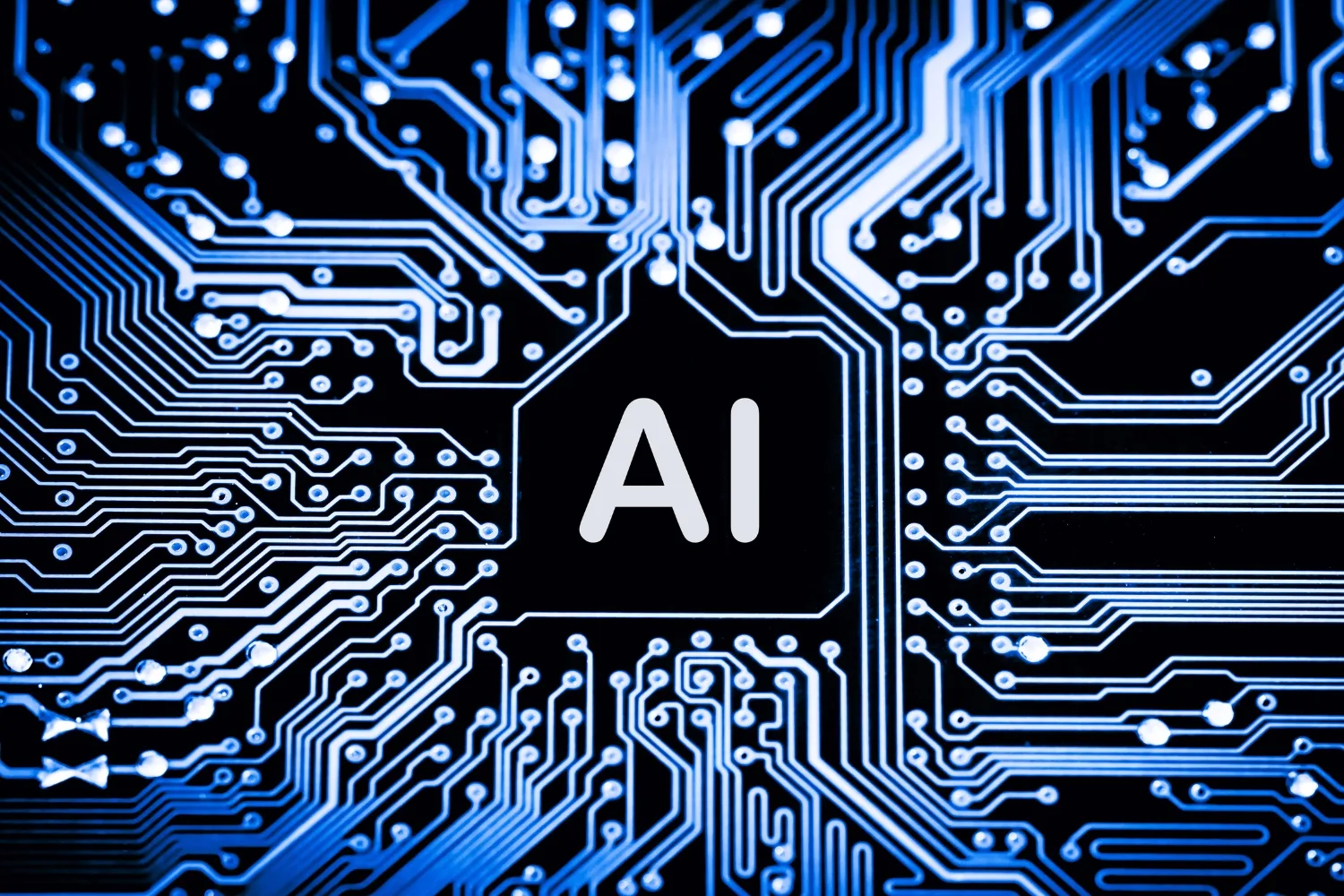 representation of AI integration through a chip board
