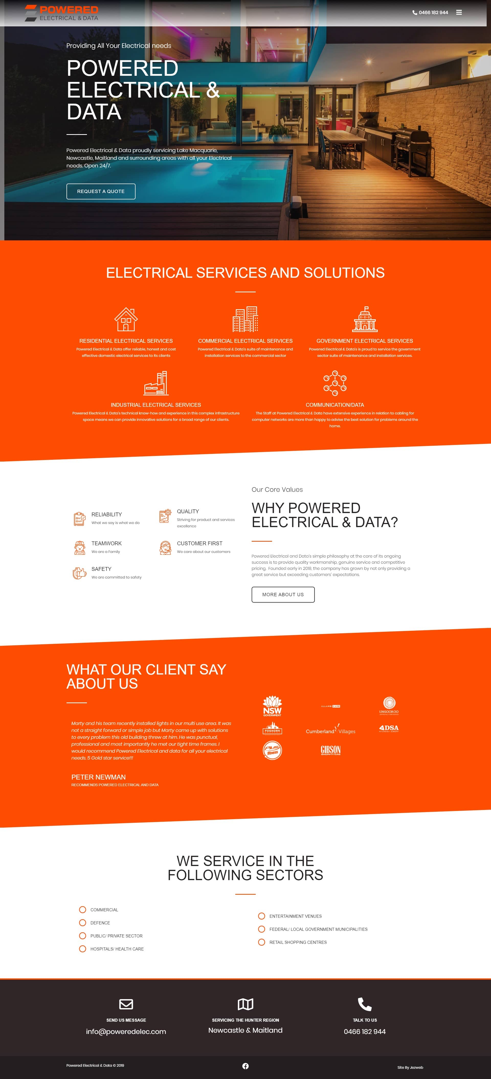 Powered Electrical and Data -