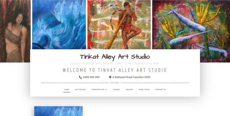 Tinkat Alley Art Studio Website Design & SEO Northern Rivers NSW - JezNorthWeb